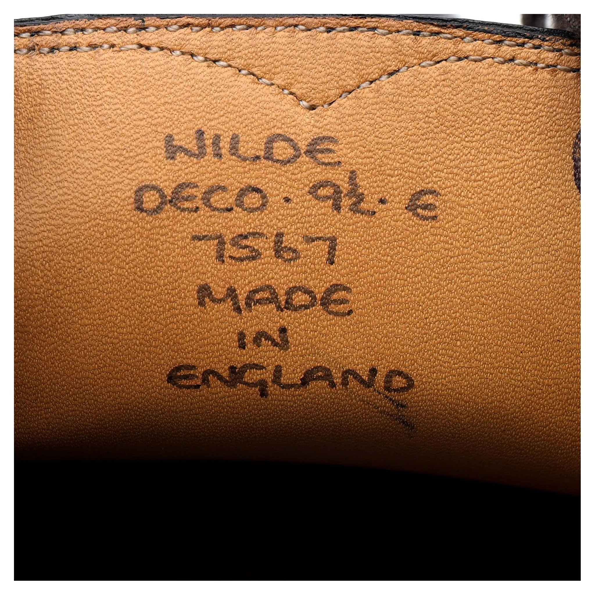 'Wilde' Brown Pigskin Leather Derby UK 9.5 E