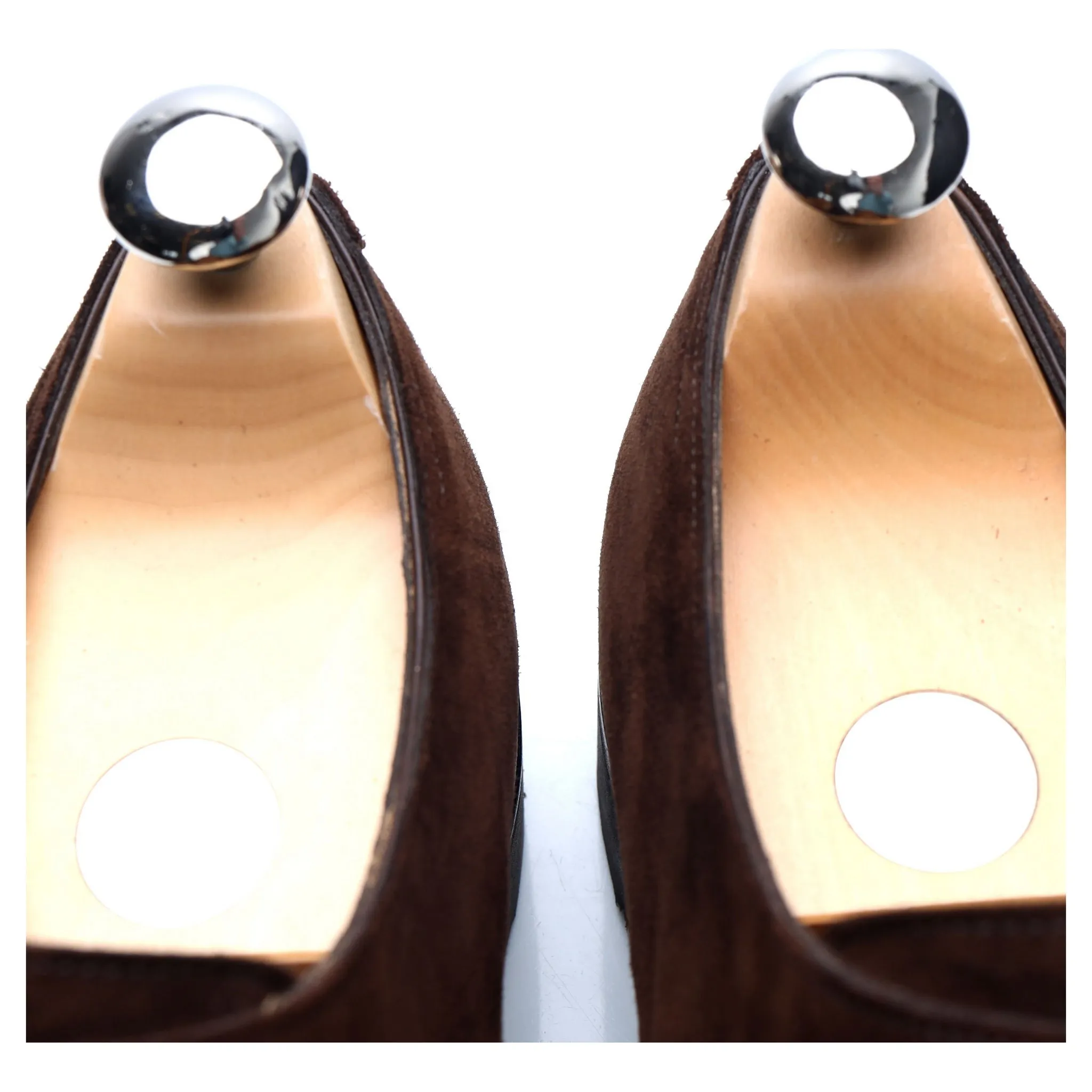 'William' Brown Suede Double Monk Strap UK 10.5 E