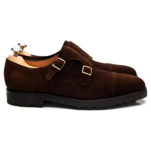 'William' Brown Suede Double Monk Strap UK 10.5 E