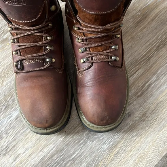 Wolverine Raiders 6 in construction work lace up boots size 10 leather