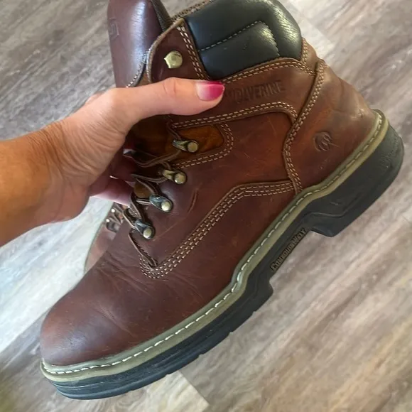 Wolverine Raiders 6 in construction work lace up boots size 10 leather