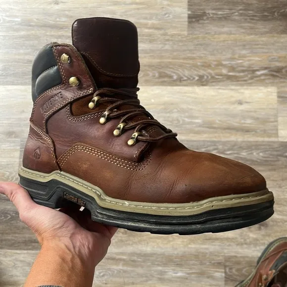 Wolverine Raiders 6 in construction work lace up boots size 10 leather