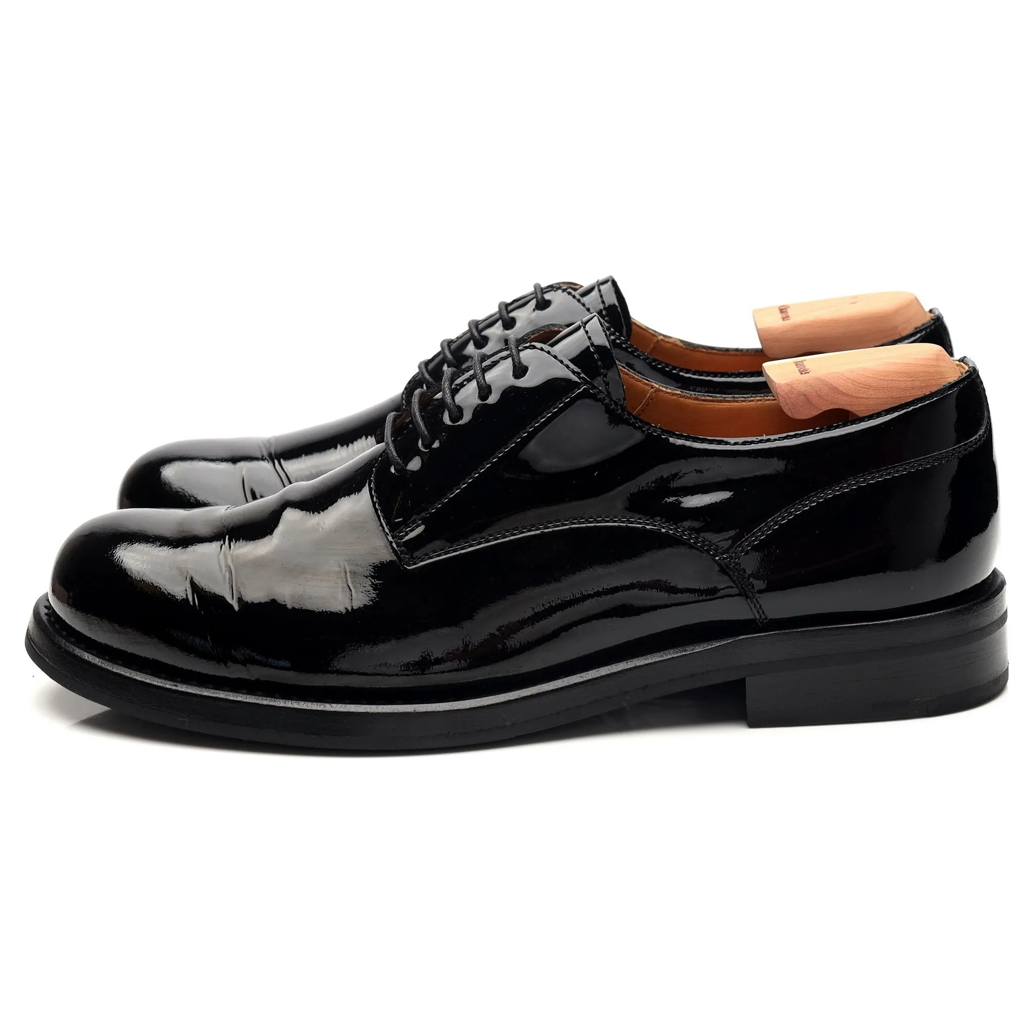Women's 'Louise' Black Patent Leather Derby UK 4.5 EU 37.5
