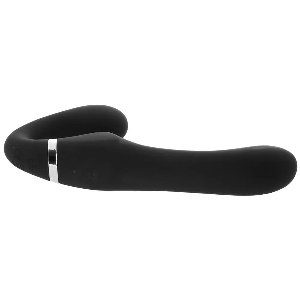 XR Brands Strap U Mighty Rider Strapless Strap-On Vibe in Black