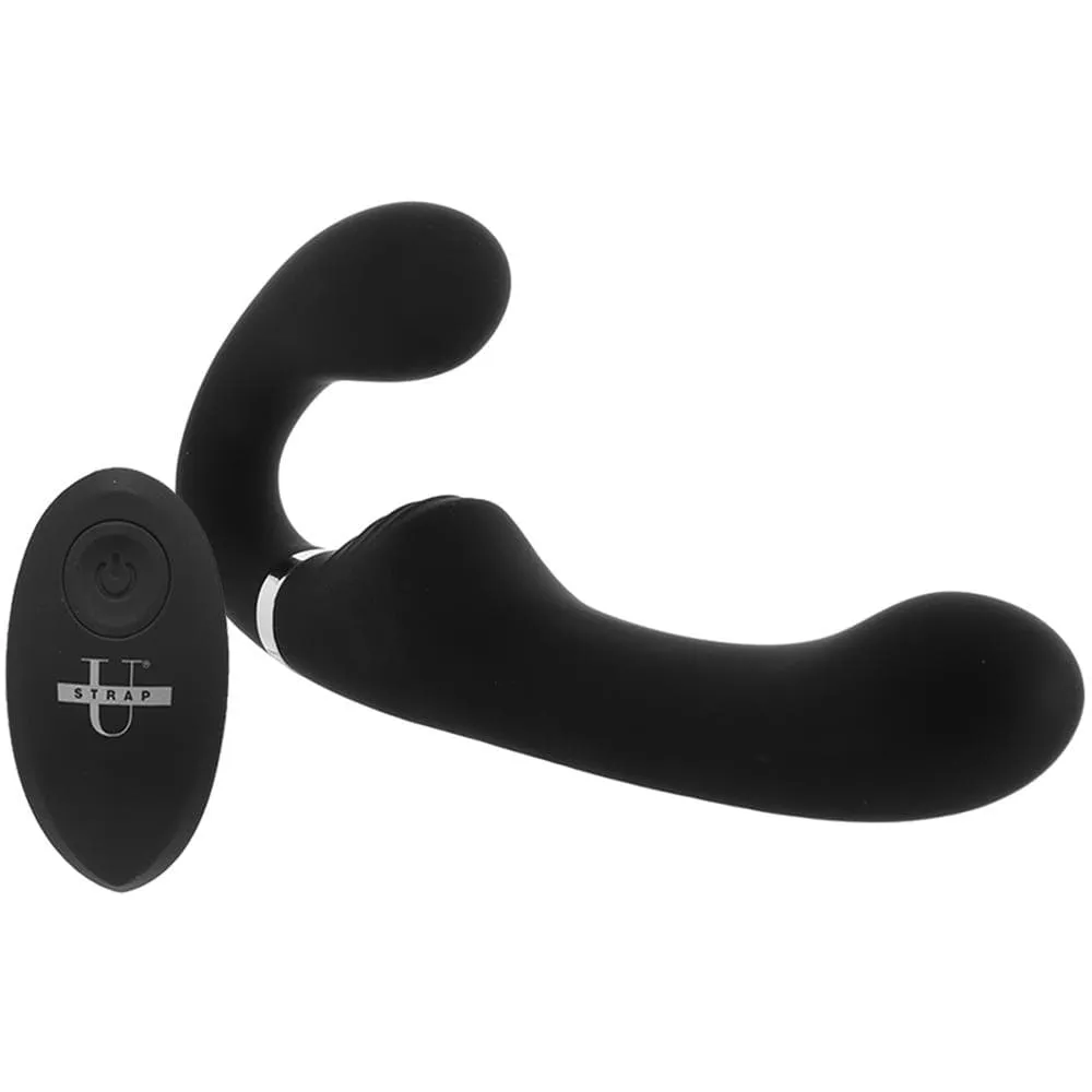XR Brands Strap U Mighty Rider Strapless Strap-On Vibe in Black