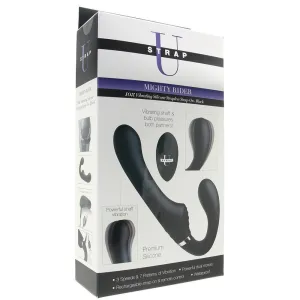 XR Brands Strap U Mighty Rider Strapless Strap-On Vibe in Black