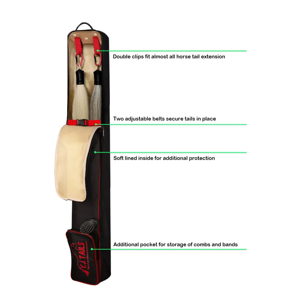 Y.J TAILS Horse Tail Extension Bag with a FREE Horse Brush